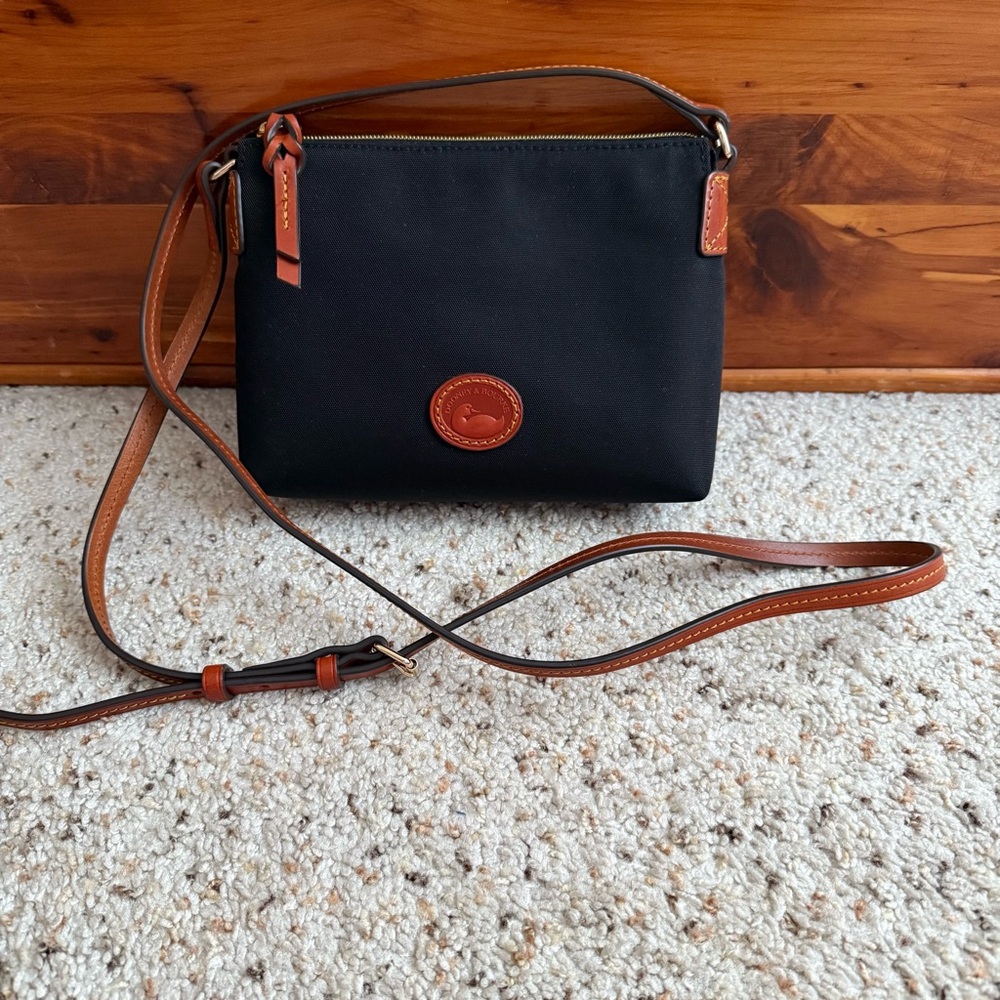 Dooney & Bourke Black and Tan Crossbody Bag